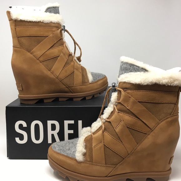 sorel joan of arctic wedge ii cozy shearling boots